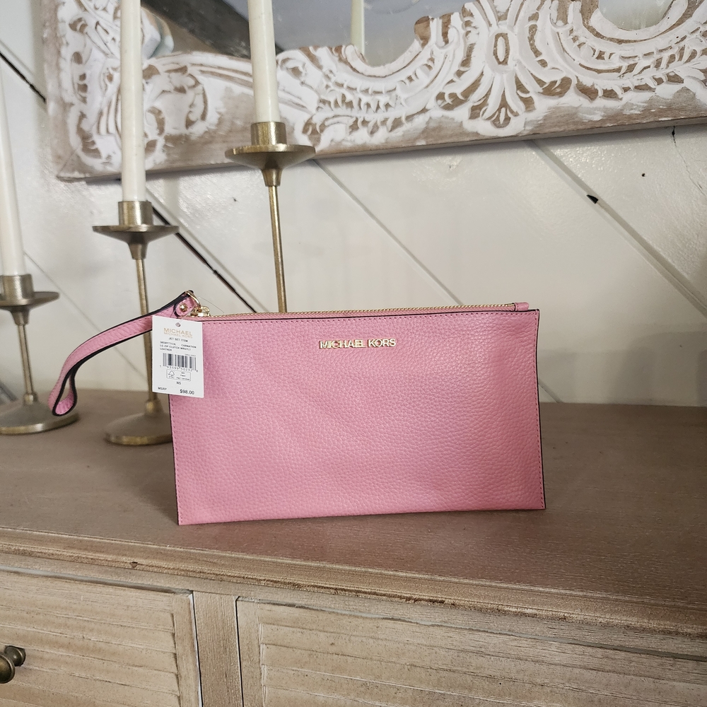 Michael Kors Rose Wristlet Clutch - Picture 1 of 1